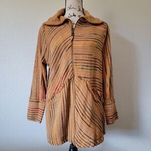 Soft Surroundings Multicolor Striped Utility Jacket - Retro Look